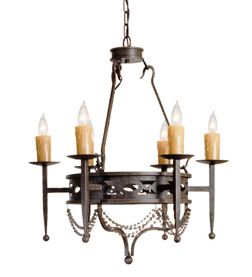 Meyda Tiffany 115171 Six Light Chandelier, Coffee Bean