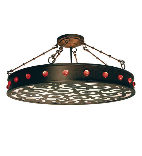 Meyda Tiffany 115172 16 Light Semi-Flushmount, Cajun Spice