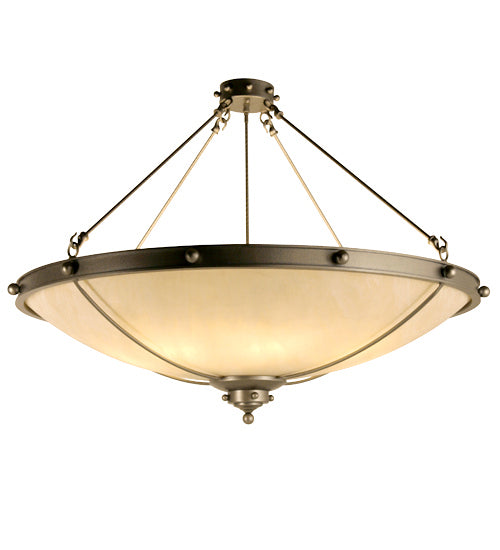 Meyda Tiffany 115212 Eight Light Semi-Flushmount, Pewter