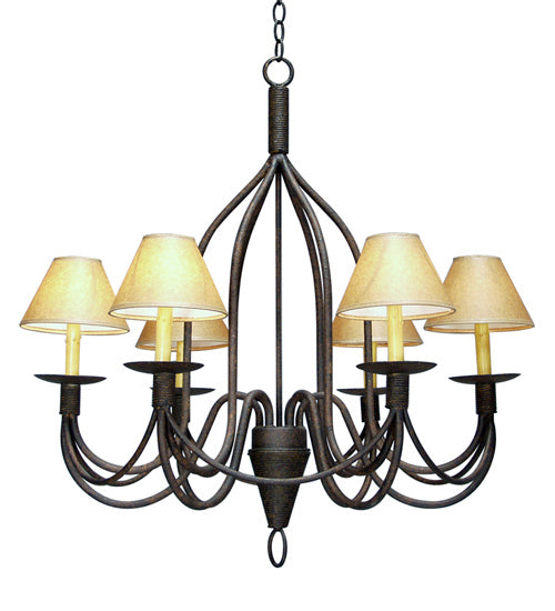 Meyda Tiffany 115263 Six Light Chandelier, Rusty Nail