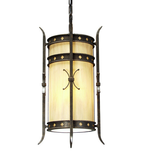 Meyda Tiffany 115341 Three Light Pendant, Gilded Tobacco