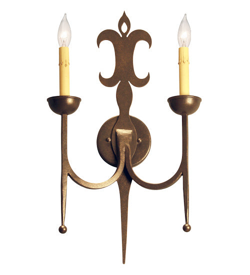 Meyda Tiffany 115592 Two Light Wall Sconce, Gilded Tobacco