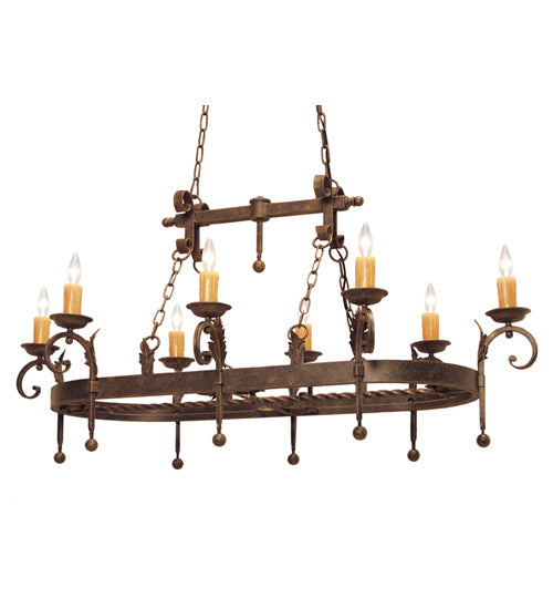 Meyda Tiffany 115624 Eight Light Pendant, Gilded Tobacco