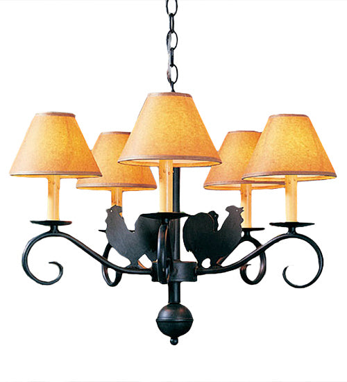Meyda Tiffany 115631 Five Light Chandelier, Rustic Iron