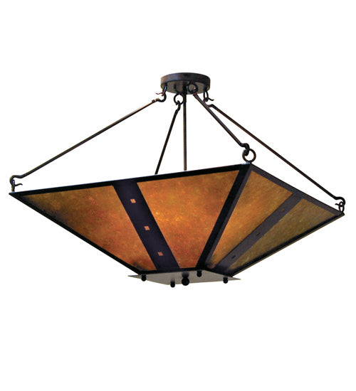 Meyda Tiffany 115788 Four Light Pendant, Chestnut