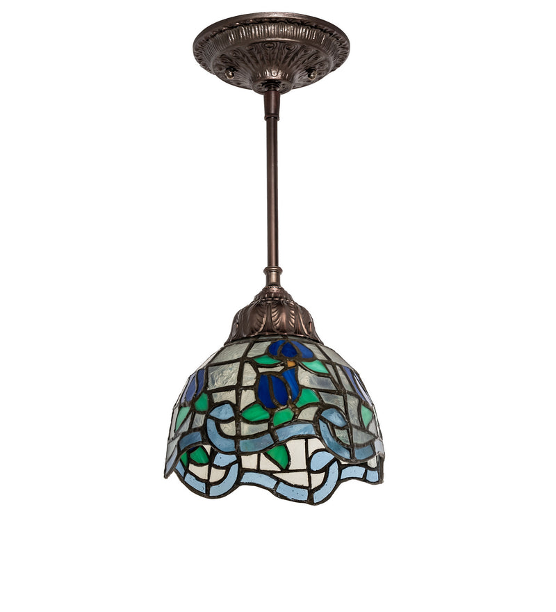 Meyda Tiffany 115802 One Light Mini Pendant, Mahogany Bronze