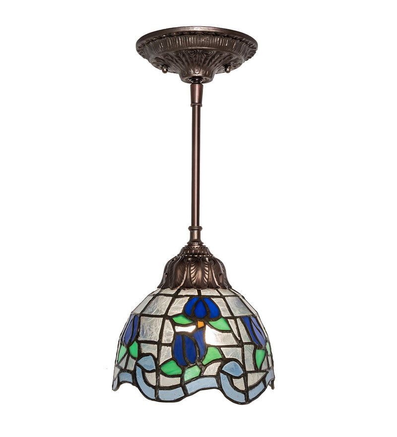 Meyda Tiffany 115802 One Light Mini Pendant, Mahogany Bronze