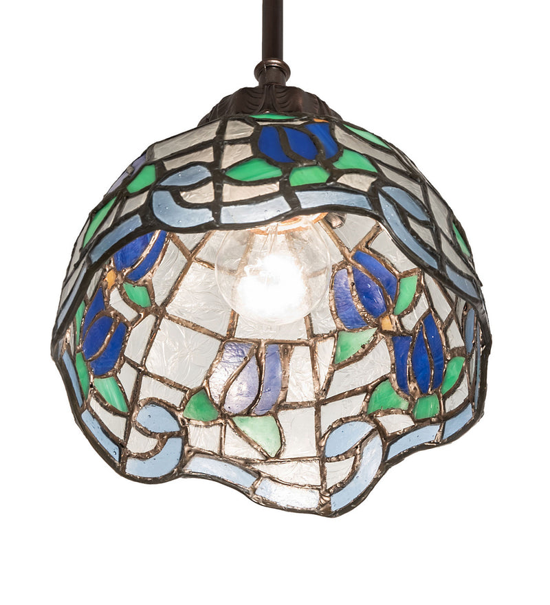 Meyda Tiffany 115802 One Light Mini Pendant, Mahogany Bronze