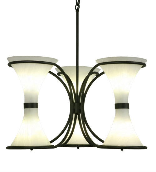 Meyda Tiffany 115999 Three Light Chandelier, Blackwash