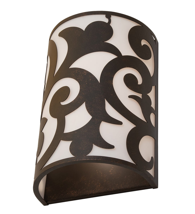 Meyda Tiffany 116038 Two Light Wall Sconce, Gilded Tobacco