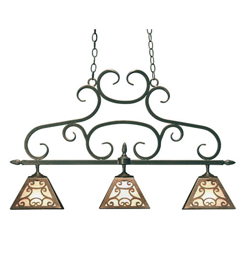 Meyda Tiffany 116150 Three Light Island Pendant, Gilded Tobacco
