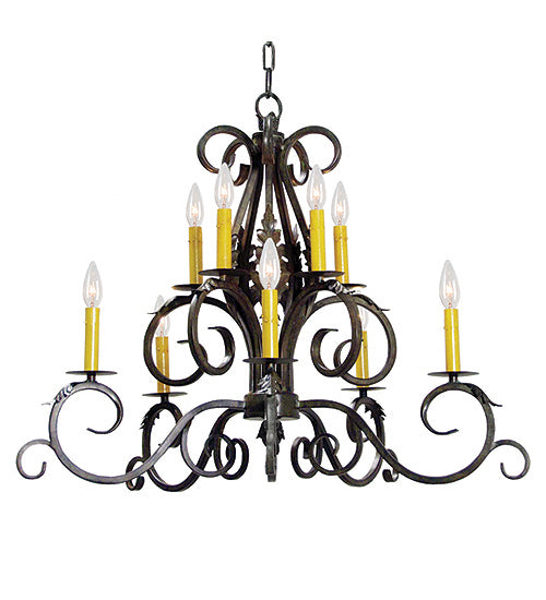 Meyda Tiffany 116225 Ten Light Chandelier, Antiquity