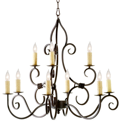 Meyda Tiffany 116294 Nine Light Chandelier, Cajun Spice