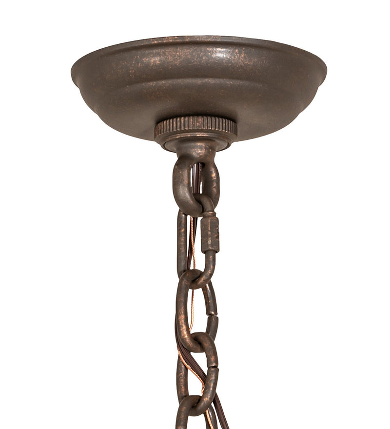 Meyda Tiffany 116297 Six Light Chandelier, Gilded Tobacco