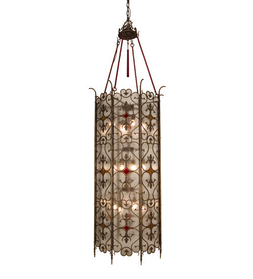 Meyda Tiffany 117398 12 Light Pendant, Gilded Tobacco