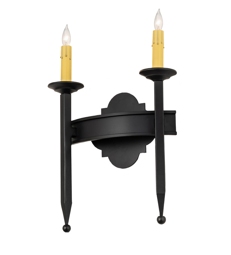 Meyda Tiffany 117866 Two Light Wall Sconce, Blackwash
