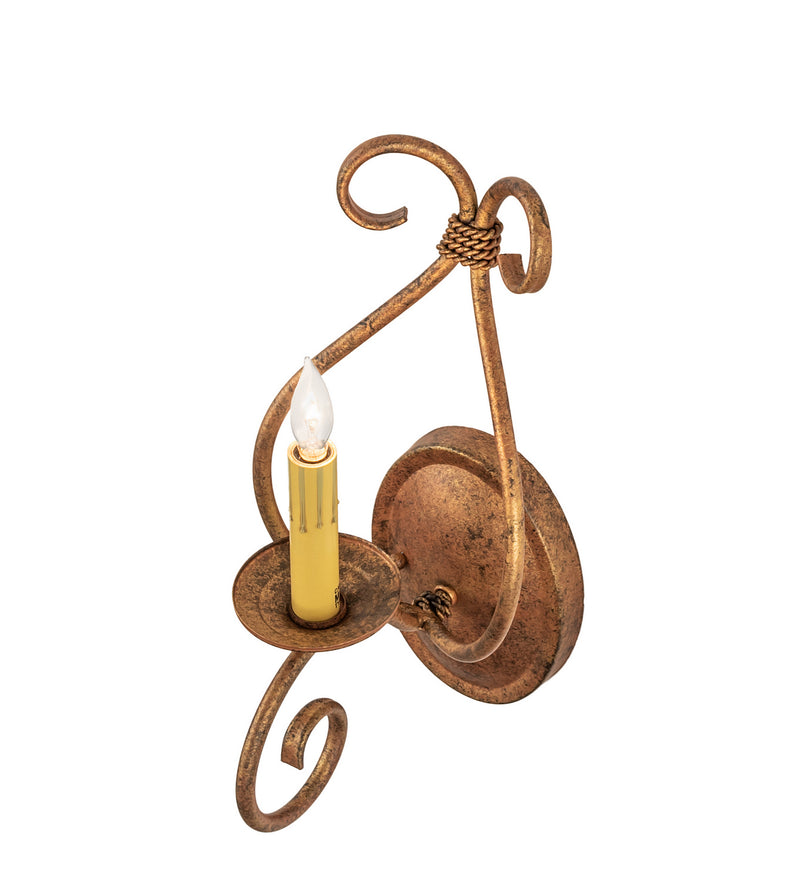 Meyda Tiffany 118314 One Light Wall Sconce, Autumn Leaf