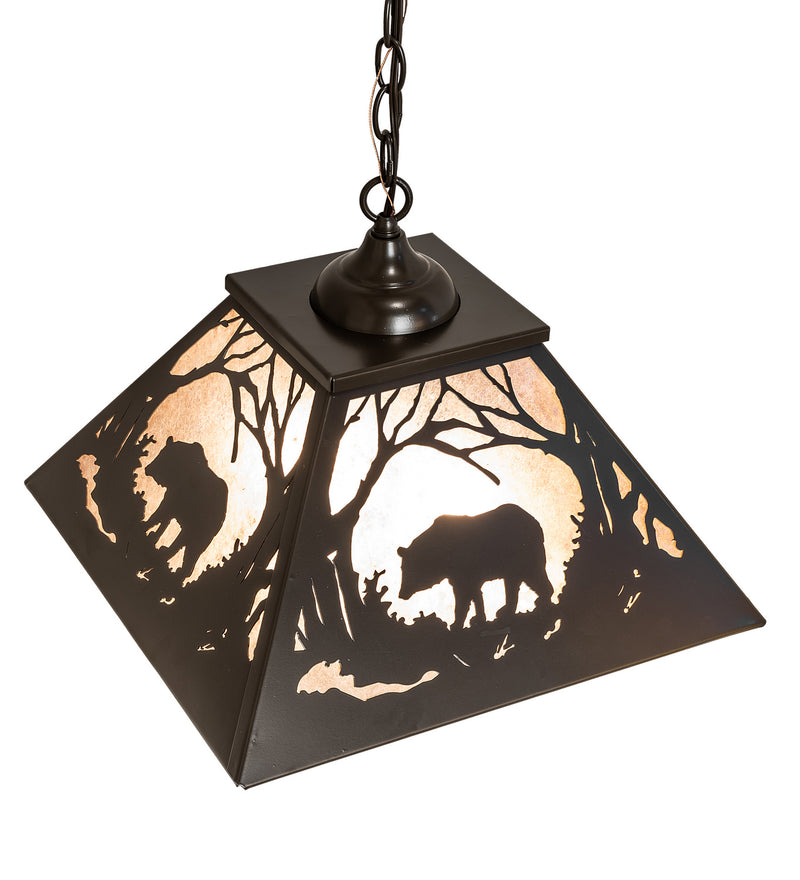 Meyda Tiffany 124982 Two Light Pendant, Timeless Bronze