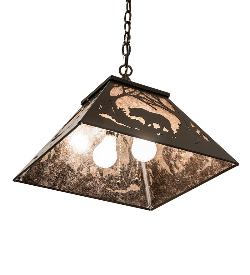 Meyda Tiffany 124982 Two Light Pendant, Timeless Bronze