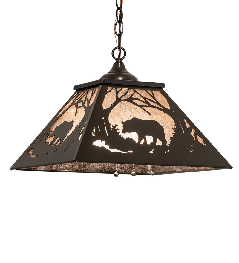 Meyda Tiffany 124982 Two Light Pendant, Timeless Bronze