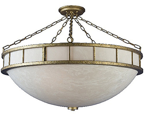 Meyda Tiffany 137048 Eight Light Semi-Flushmount, Nu Gold
