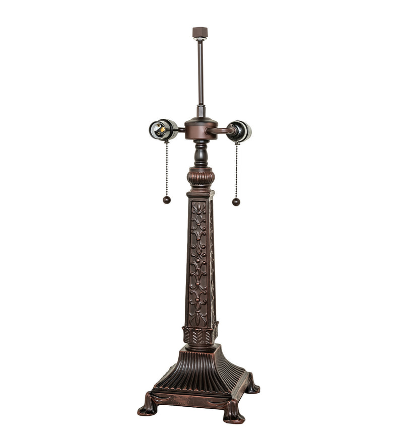 Meyda Tiffany 141831 Two Light Table Base, Mahogany Bronze