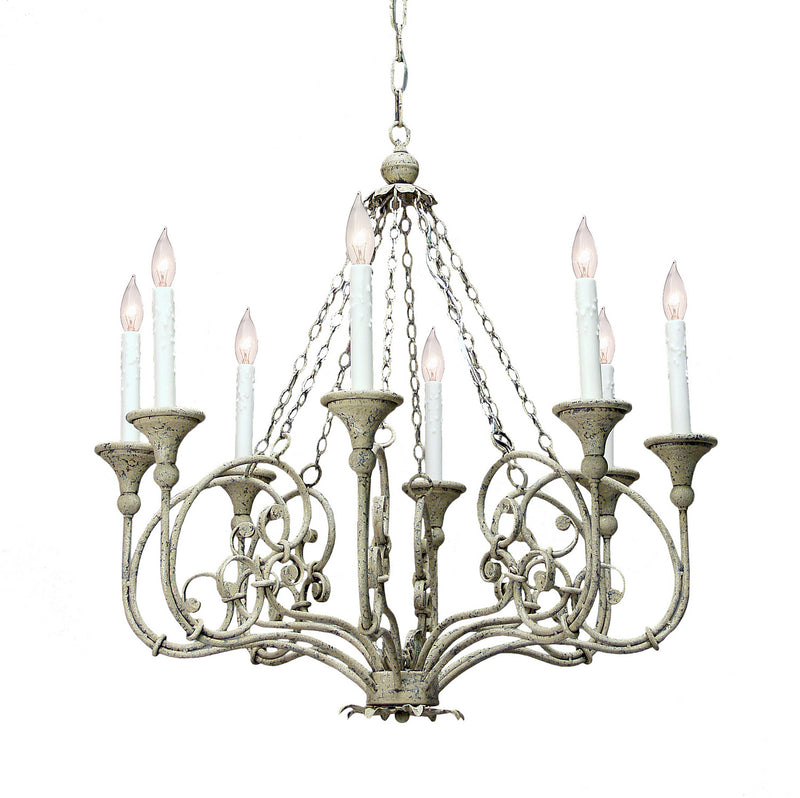 Meyda Tiffany 146382 Ten Light Chandelier, Tuscan Ivory