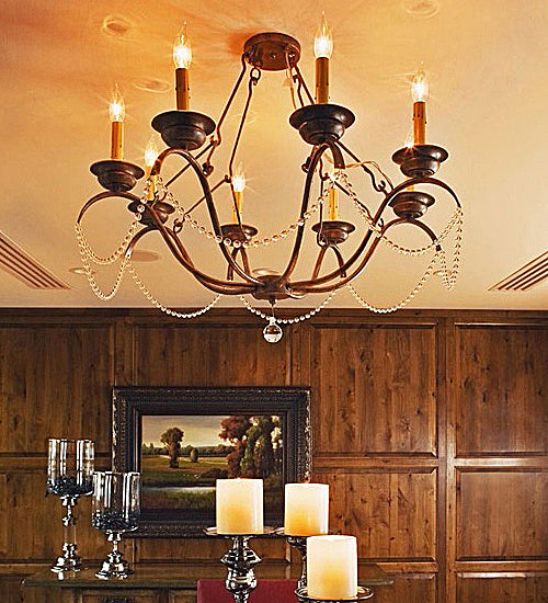Meyda Tiffany 146638 Eight Light Chandelier, Crystal