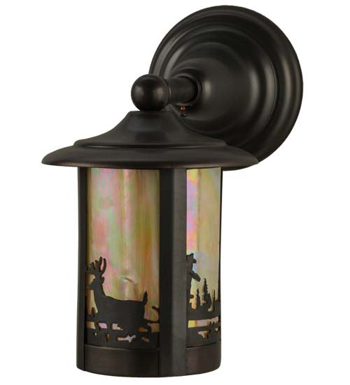 Meyda Tiffany 147778 One Light Wall Sconce, Craftsman Brown