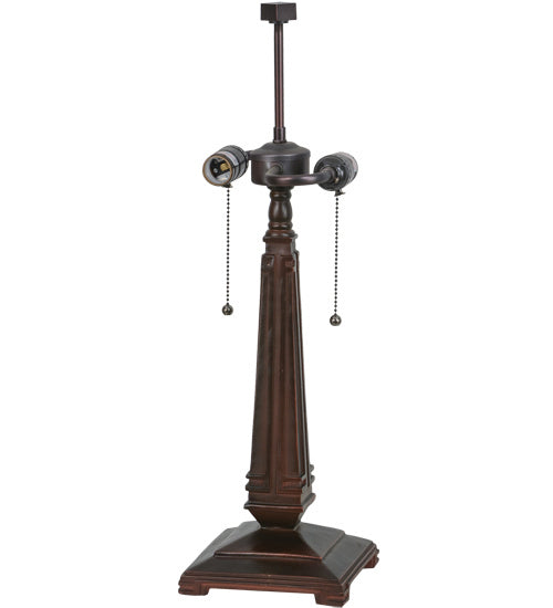 Meyda Tiffany 159892 Two Light Table Base, Mahogany Bronze