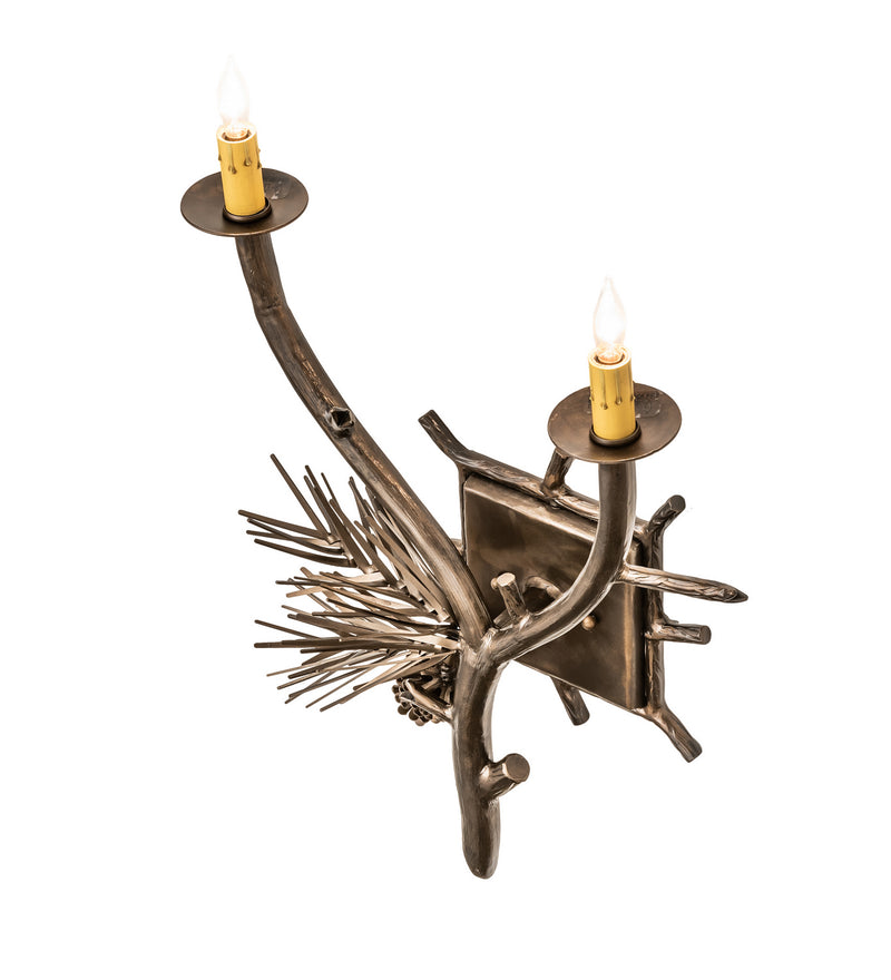 Meyda Tiffany 160597 Two Light Wall Sconce Hardware, Antique Copper