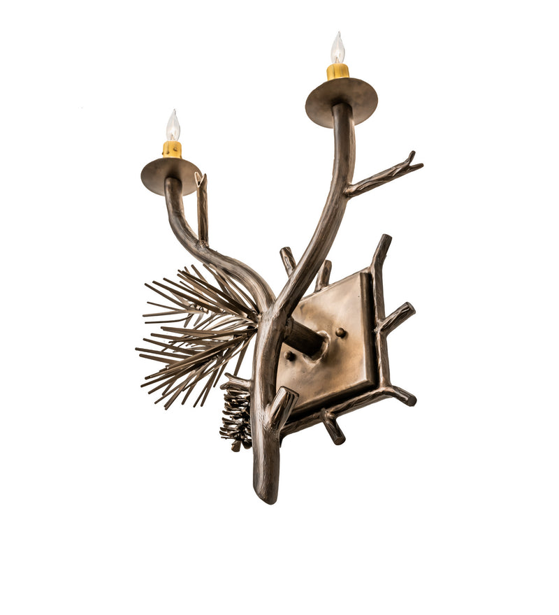 Meyda Tiffany 160597 Two Light Wall Sconce Hardware, Antique Copper