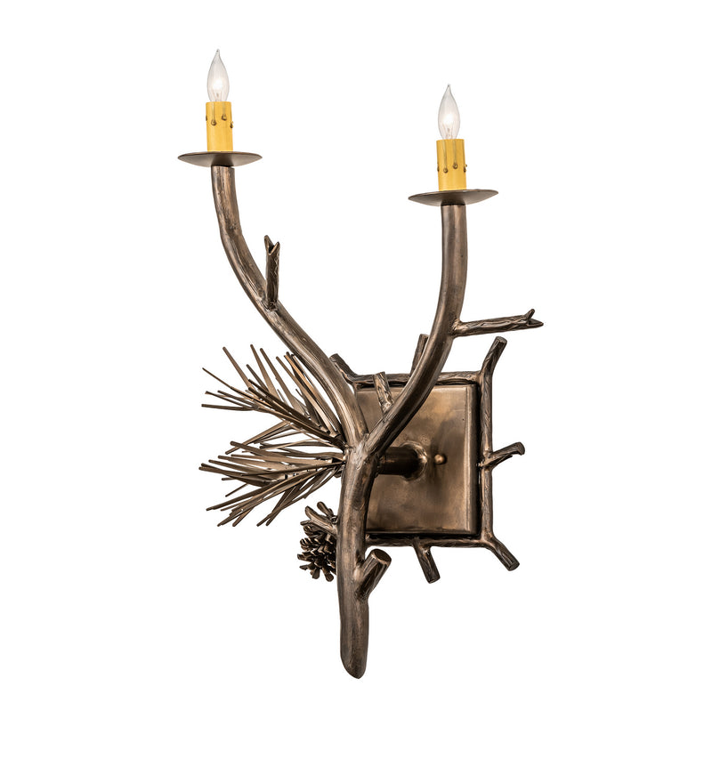 Meyda Tiffany 160597 Two Light Wall Sconce Hardware, Antique Copper