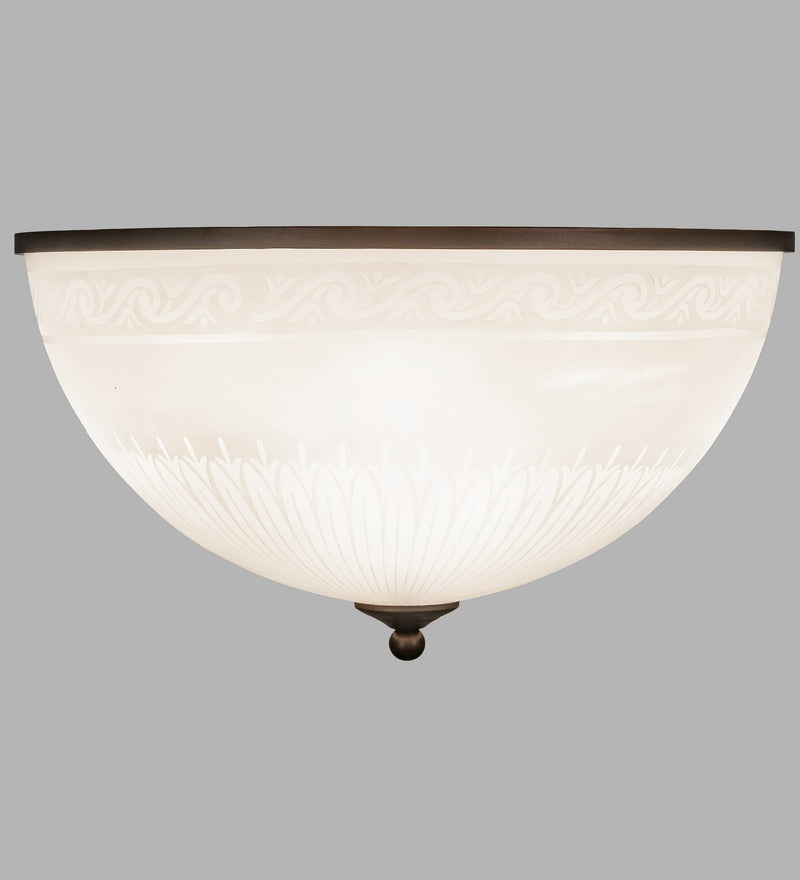 Meyda Tiffany 170708 Four Light Flushmount, Mahogany Bronze
