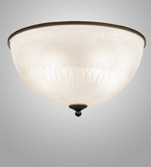 Meyda Tiffany 170708 Four Light Flushmount, Mahogany Bronze