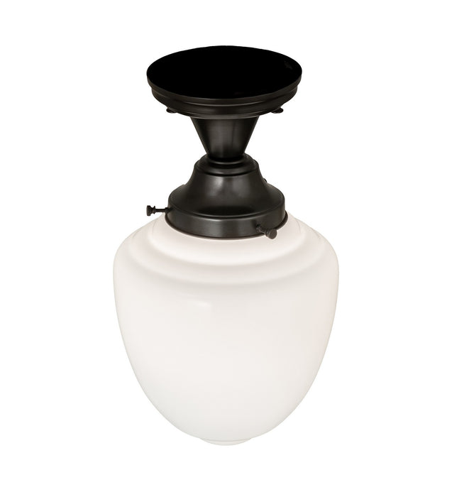Meyda Tiffany 176840 One Light Semi-Flushmount, Craftsman Brown