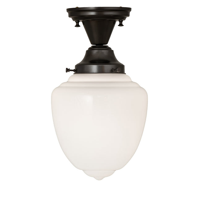 Meyda Tiffany 176840 One Light Semi-Flushmount, Craftsman Brown