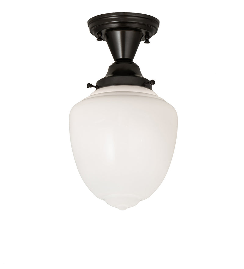 Meyda Tiffany 176840 One Light Semi-Flushmount, Craftsman Brown