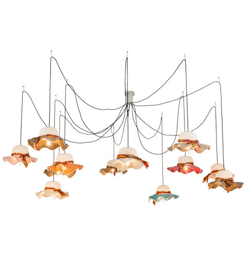 Meyda Tiffany 177271 12 Light Pendant, Almond