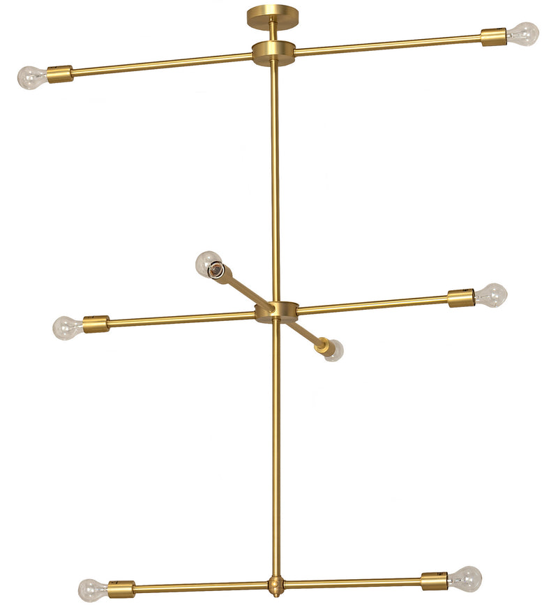 Meyda Tiffany 197914 LED Chandelier, Brushed Brass