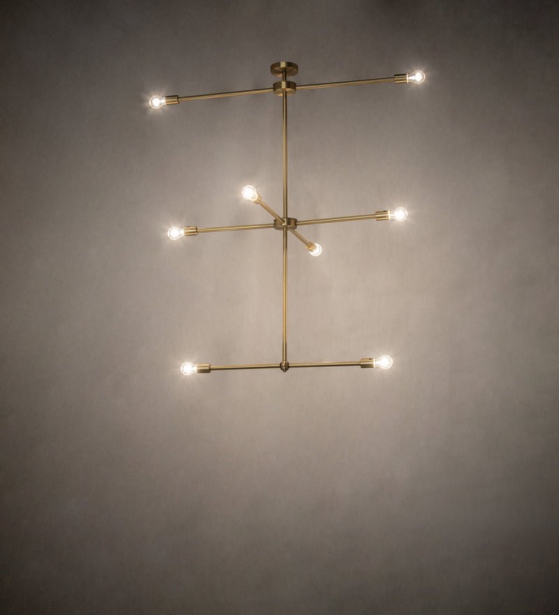 Meyda Tiffany 197914 LED Chandelier, Brushed Brass