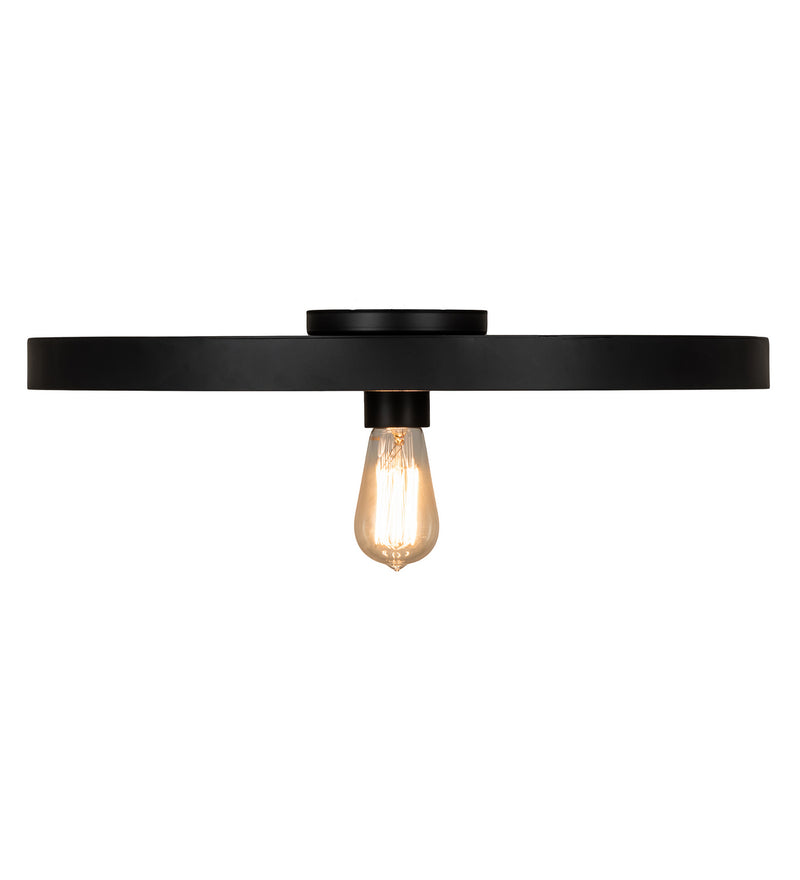 Meyda Tiffany 210334 One Light Flushmount, Solar Black