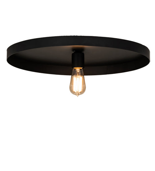 Meyda Tiffany 210334 One Light Flushmount, Solar Black