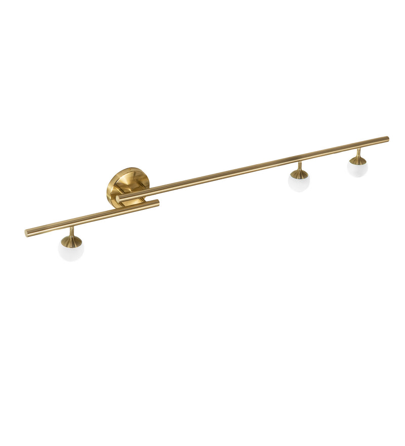 Meyda Tiffany 226254 Three Light Wall Sconce, Brushed Waxed Brass