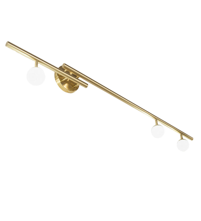 Meyda Tiffany 226254 Three Light Wall Sconce, Brushed Waxed Brass