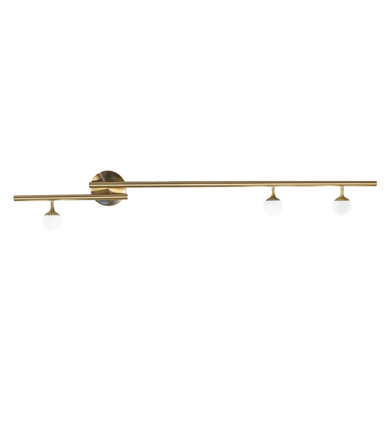 Meyda Tiffany 226254 Three Light Wall Sconce, Brushed Waxed Brass