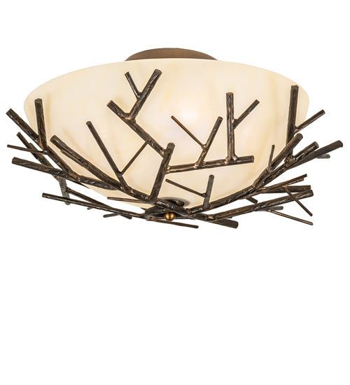 Meyda Tiffany 226771 Four Light Semi-Flushmount, Antique Copper