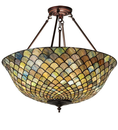 Meyda Tiffany 229145 Three Light Pendant, Mahogany Bronze