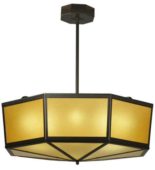 Meyda Tiffany 229572 Four Light Semi-Flushmount, Timeless Bronze