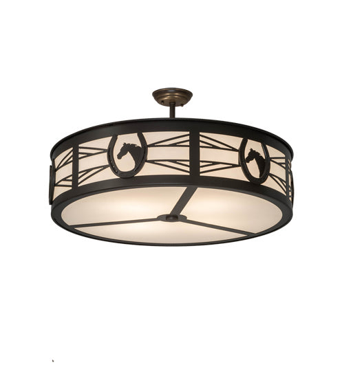 Meyda Tiffany 230009 Four Light Flushmount, Timeless Bronze
